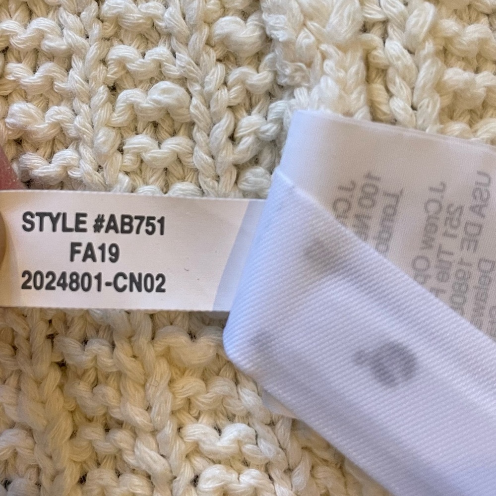 Madewell Bobble Cardigan Sweater Bright Ivory Size Medium - Picture 9 of 11